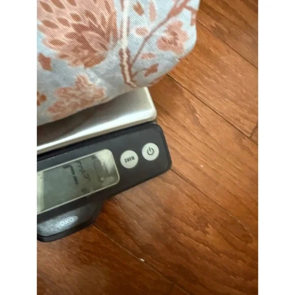 World Market Floral Wide Leg Jumpsuit Blue Pink Boho Tie Shoulder L/XL - Picture 5 of 5